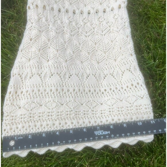 House of Harlow Cream Crochet Pant Elastic Boho Chic Beach Wide Leg NWT Medium - Picture 8 of 9